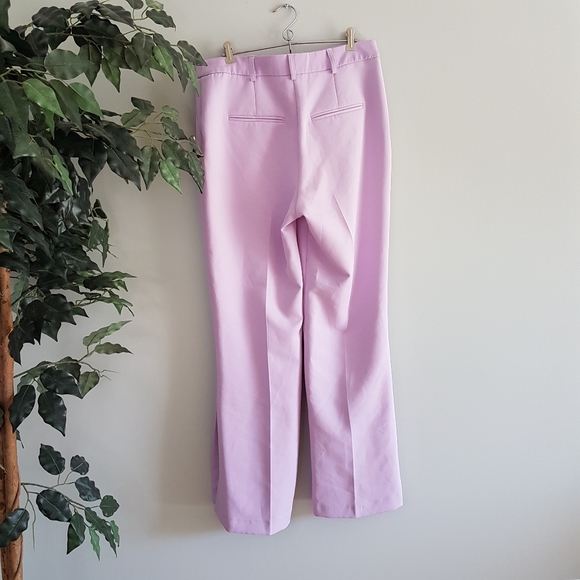 🌏 RIVER ISLAND • Purple Split Hem Flared Trousers • Sz 10 - Picture 4 of 13